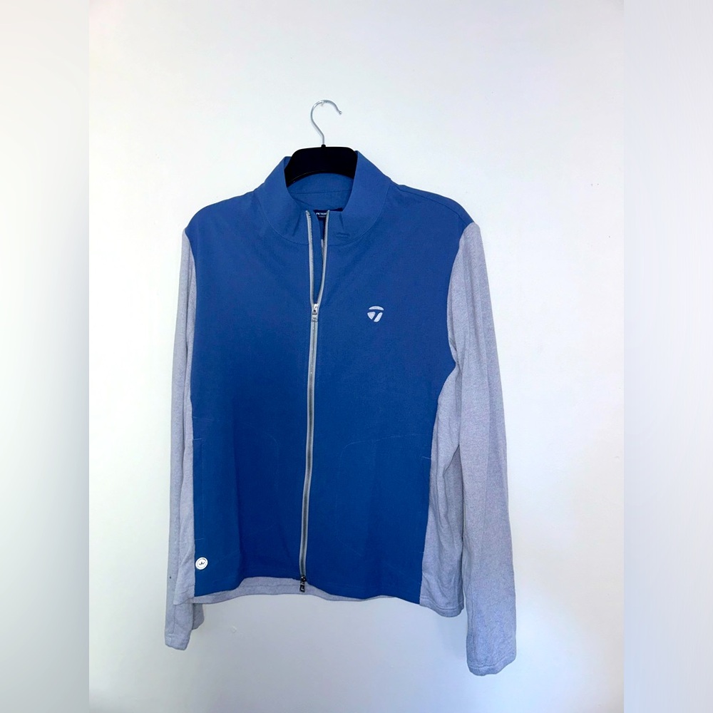 Taylormade Peter Millar Solstice Hybrid Full Zip Cardigan Blue Pearl XL $200